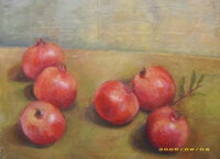 Pomegranate tree, oil on canvas, 40x50 cm