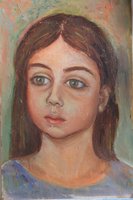 Eleni, oil on carton, 25x37 cm