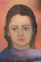 Η εγγονή της γιαγιάς της, λάδι σε χαρτόνι, 25x30 εκ