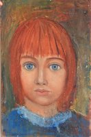 Portrait,oil on carton, 25x30 cm