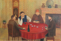 Gamblers, oil on canvas, 60x80 cm