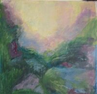 "Ανάσα της Αυγής", 40x40, ακρυλικό σε μουσαμά, 2026