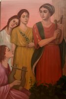 "Σαπφώ", 90x100, ακρυλικό σε μουσαμά, 2025